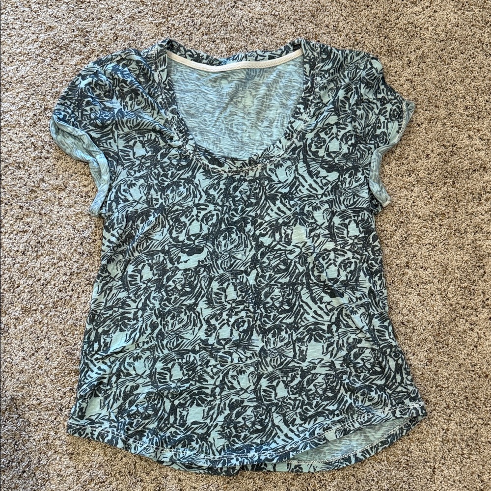 Pilcro Aqua Cat Theme Tee